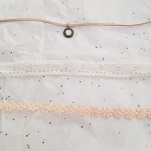 Set of three choker necklaces